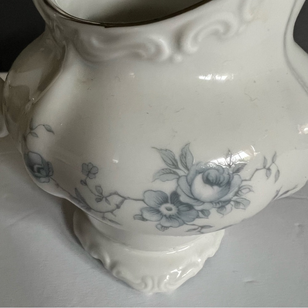 Johann Havilland Blue Garland Creamer and Sugar Bowl Set Bavaria Germany - Picture 14 of 14